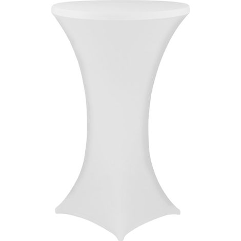 Housse de Table Haute Blanc Ø 60-65 cm - Housses élastiques pour Tables de bistrot (1/5)
