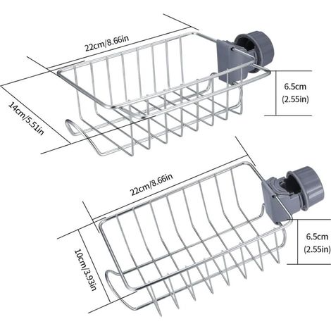Mensola per doccia senza foratura, porta sapone sospeso, mensola da bagno in acciaio inox 304, scaffale portaoggetti per bagno, cucina (1/4)