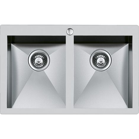 Foster Quadra 80.2V.FT Fregadero empotrado Rectangular Acero inoxidable (1/2)