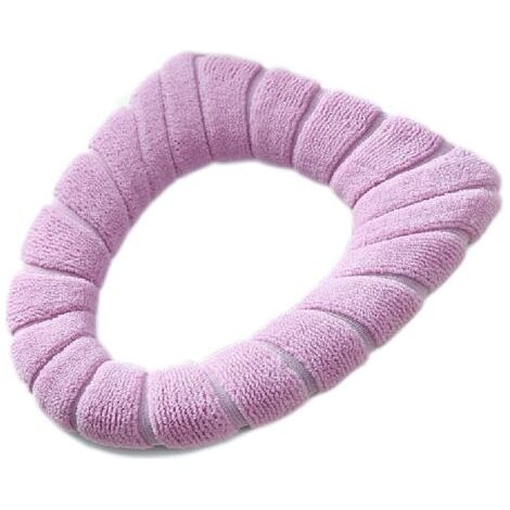 1 alfombrilla de cojín für asiento de inodoro retráctil lavable, cojín calentador für asiento de inodoro, funda universal für asiento de inodoro con cojín Farbeido (rosa) (1/4)