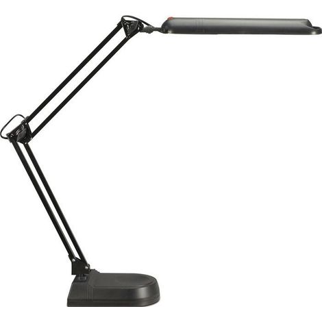 Lampe de bureau, métal/cuivre, noire, hauteur max. 410 mm, base avec LED. (1/4)