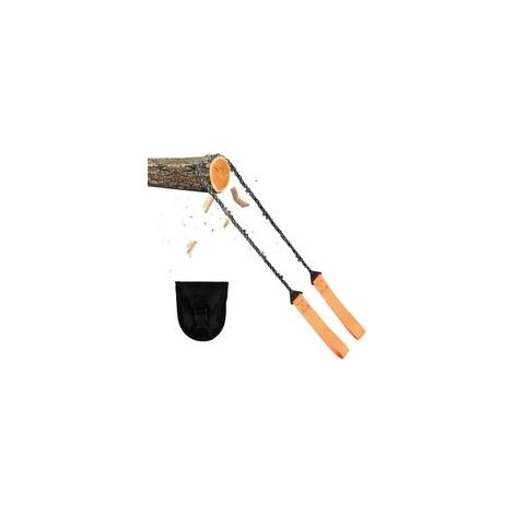 Scie à Chaîne - 11 Dents en Acier au Carbone Sac, Outil de Coupe d'Élagage pour Camping, Jardinage et Activités Extérieures - Accessoire Essentiel pour Tout Aventurier (1/5)