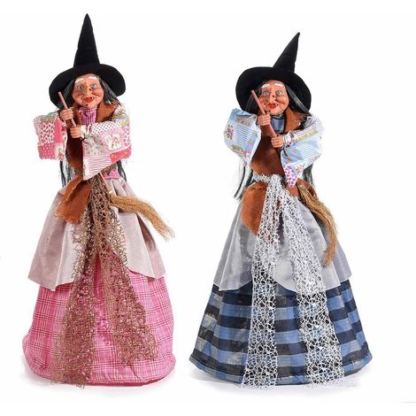 Befane Decorative per Casa e Negozi - Set da 2 Streghe - Idea Regalo (1/2)