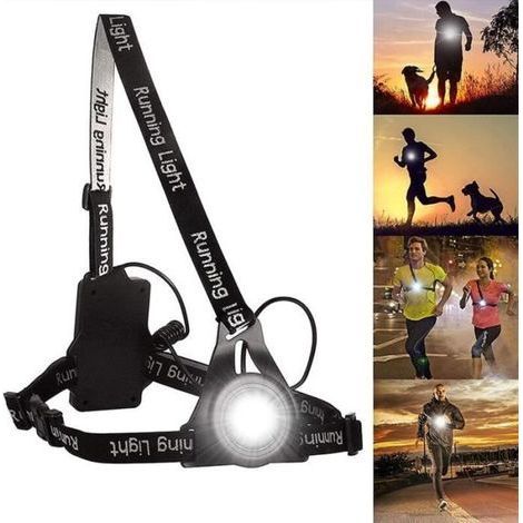 Running Light, USB Rechargeable Running Chest Light 3 Lighting Mode, Perfect for Night Runners (1/4)