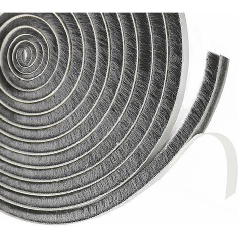 XEPHO Joint brosse porte coulissante,9 mm(B) x 9 mm(D) x6M(L) Joint Fenetrepour Lsolation Phonique Porte,volet isolant