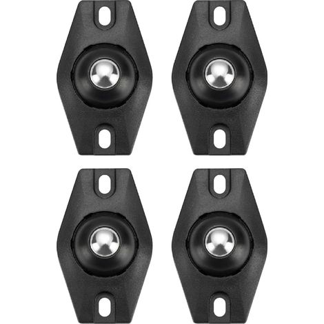 CCYKXA  kleine Rollen, Mini-Möbelrollen, Lenkrollen, 360-Grad-selbstklebende Lenkrollen, universelle selbstklebende Mini-Räder, für Mülleimer, Kisten, Möbel (Schwarz)
