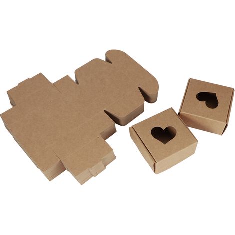 50 boîtes à savon artisanales en papier kraft, idéales pour les cadeaux de mariage, les bonbons ou les bijoux. (1/5)