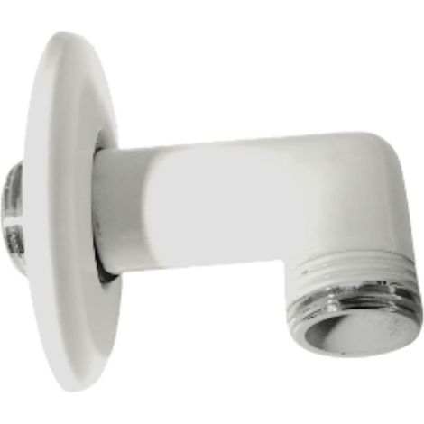 Courbe de douche d'entrée d'eau 1/2x1/2" blanc brillant