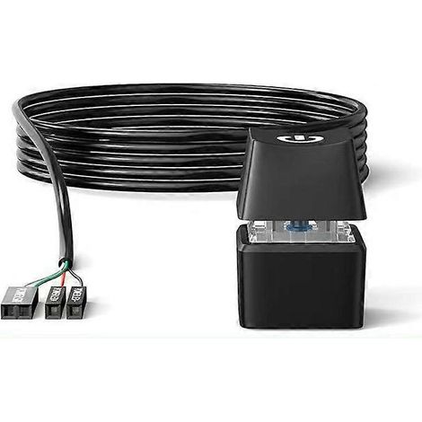 Interrupteur de bureau lumineux LED, câble d'extension externe pour bouton de démarrage et d'alimentation de carte mère PC, 5 m, noir, pour bureau à domicile - JBMEDIA (1/4)