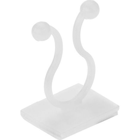 PrimeMatik - Bridas Twist con base adhesiva tamaño S 50 unidades