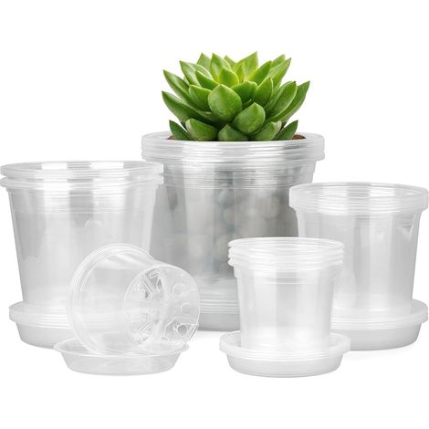 transparente Anzuchttöpfe für Pflanzen 20 Stück Garten