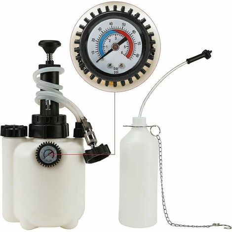 royaluxe -3L Purg de Frein Voiture, Purg de Liquide de Frein, avec Adaptat E20, Pression de Service de 10-30 PSI, Bleeder de Frein Outil de vidange d'huile de voiture (1/5)