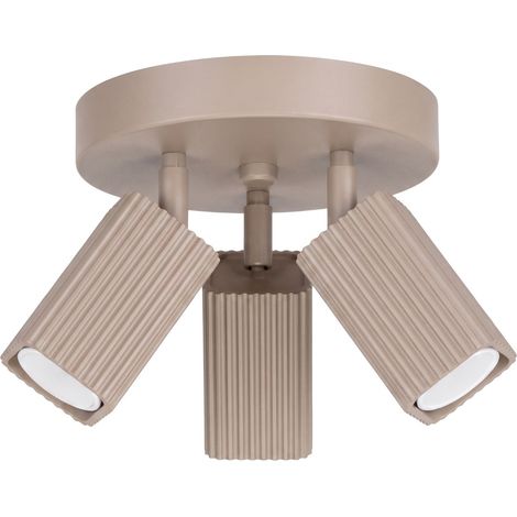 Lámpara de techo RAYO 3P taupe aluminio 3xGU10 Sollux (1/5)