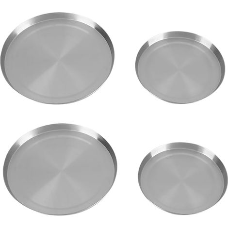 Lot de 4 cache-plaques de cuisson en acier inoxydable pour cuisinière électrique (1/5)
