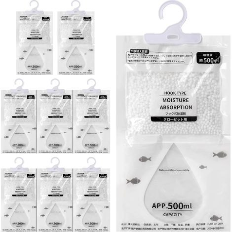 Luftentfeuchter Aufhängen, Schrank Entfeuchter, Feuchtigkeits Beutel, Gegen Feuchtigkeitsabsorber (9 Pack, 500ml)