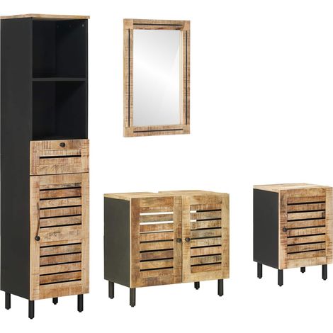 Badezimmerschrank-Set 4 Stk. Natur 38 x 33 x 160 cm vidaXL (1/5)