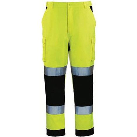 Coverguard – Pantalon de travail haute visibilité multipoches pour homme – Bandes rétro-réfléchissantes – Confort coton/polyester – Taille T2XL – 7PAJPXXL (1/3)