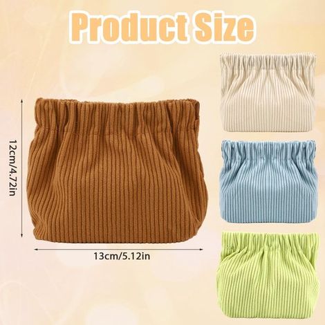 Neceser pequeño de 4 piezas,bolsa de almacenamiento con cierre automático,puede contener maquillaje,pintalabios y gomas para el pelo (1/4)