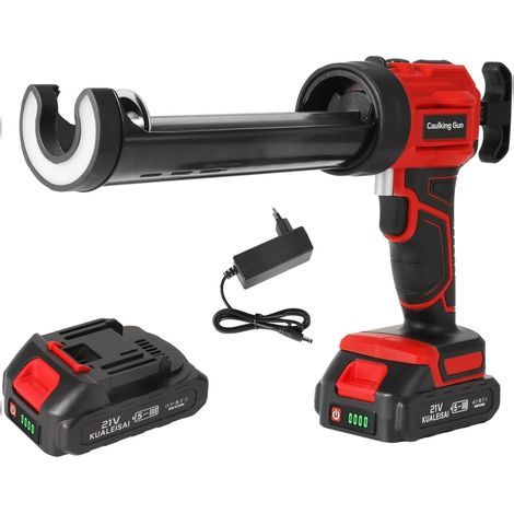 Elektrische Silikonpistole (18 V), elektrische Kartuschenpistole (1500 mAh), Silikonpistole mit LED-Beleuchtung (1/5)