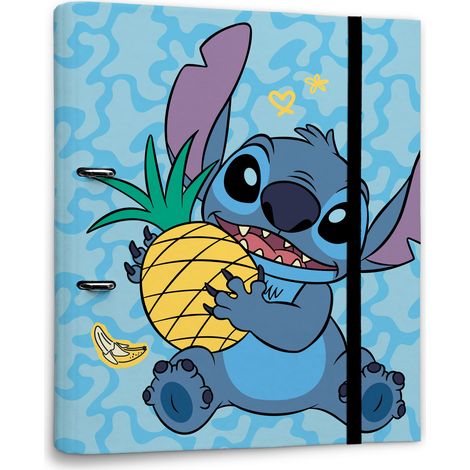 Carpeta Disney Stitch tamaño A4 de la colección Tropical (2 anillas, banda elástica)