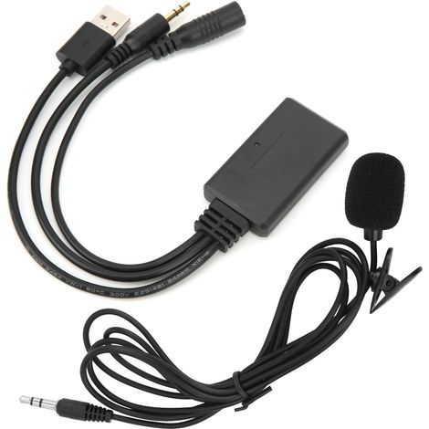 Adaptateur de câble AUX Bluetooth 5.0 avec microphone pour appels mains libres, remplacement pour Ford Focus/Mondeo (1/5)