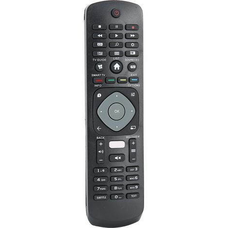 Télécommande de remplacement noire pour téléviseur Philips Netflix, 10 m / 33 pi (1/5)