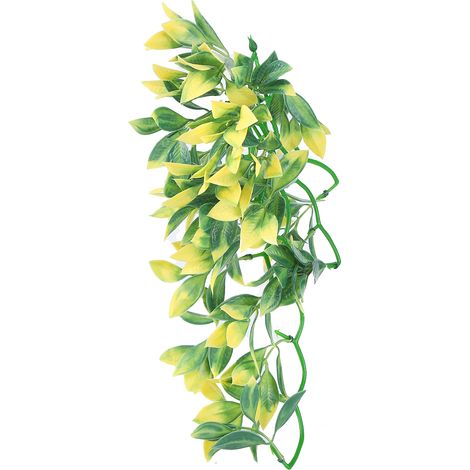 Plantes artificielles pour reptiles, feuilles en plastique réalistes suspendues avec ventouse pour terrarium, aquarium, T-153E2 (1/5)