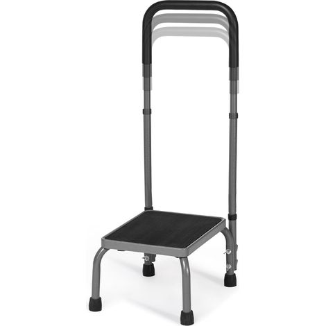 Adjustable Ladder with Handle and Non Slip Rubber Feet, Suitable for Elderly, Adults and Children, Kitchen Usable for Beds, Bathtub and Car, Reach (1/5)
