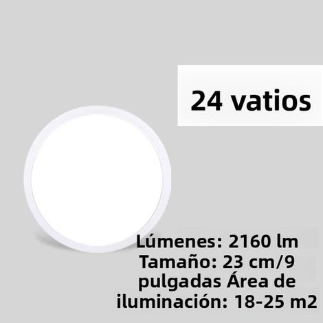 (Lumière chaude 24W) Panneau décoratif de plafond LED ultra-mince de 2,2 cm, économe en énergie et sans scintillement. (1/5)