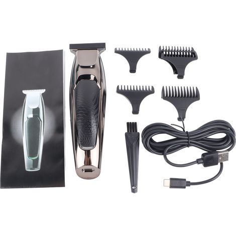 Coupe-cheveux électrique rapide rechargeable USB, tondeuse de coiffure avec 5 peignes guides, pour homme (1/5)