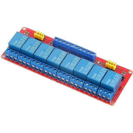 8-Kanal-Optokoppler-Relaismodulplatine, High- und Low-Triggerung, 12 V
