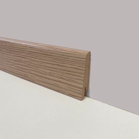 €1,69 - BATTISCOPA ZOCCOLINO in FIBRA DI LEGNO 60x15 Vari decori, Parquet, Laminati, SPC, LVT (prezzo al metro)-ROVERE CREMA NATURALIZZATO