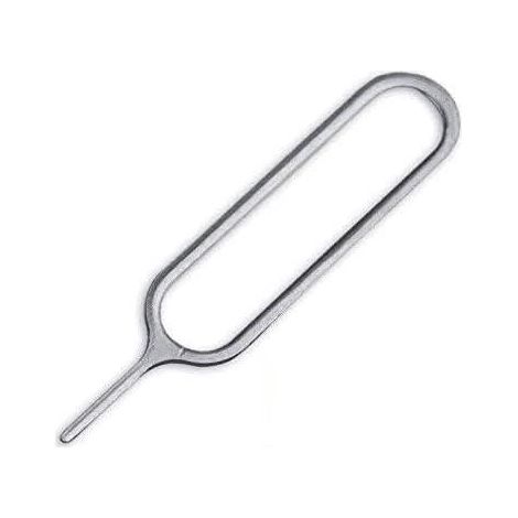 Outil d'éjection iFlash pour tiroir de carte SIM (Pointe/Clé) – Compatible iPhone, iPad, Samsung Galaxy, Smartphones, Tablettes et plus encore (Argent)