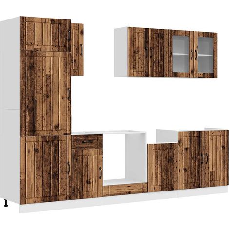 Maison Exclusive - Set Mobili da Cucina 8 pz Kalmar Legno Vecchio in Truciolato (1/5)