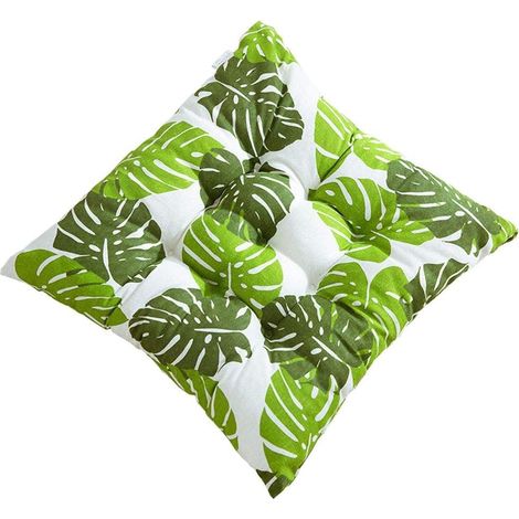 Coussin de Chaise Imprimé Doux Classe Bureau Galette de Chaise 45x45cm Carré-Grande Feuille (1/5)