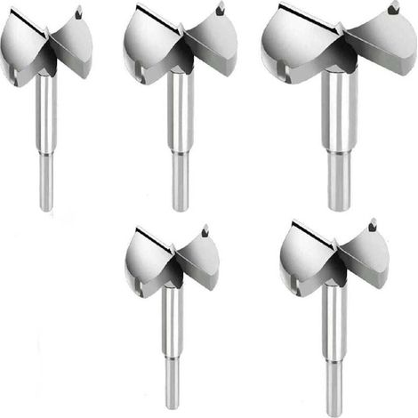 5 PCS Mèches Bois, Fraise à Bois, φ35mm 40mm 45mm 50mm 60mm forets en alliages de haute qualité pour faire la décoration, les meubles et DIY