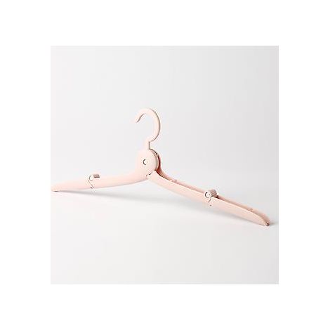 Tragbarer Reisekleiderbügel, windfester Hakenkleiderbügel (rosa) (1/2)