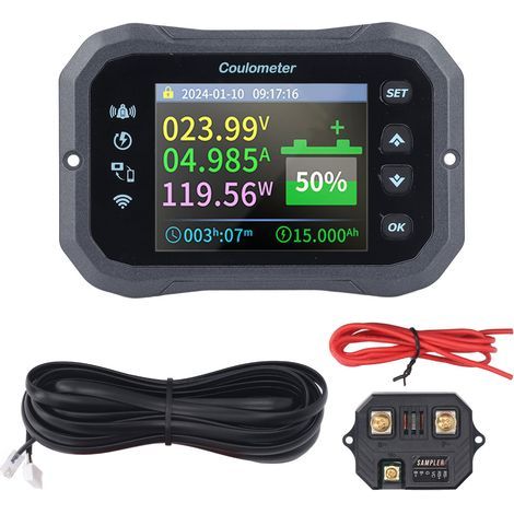 600A WiFi Battery Monitor, 10-100V Voltage Display, App Remote Control, Battery Protection (1/5)