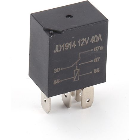 Purple relay + solderable relay socket for printed circuit boards (PCB), 12V relay, 4 pins, 40A--DTEKGAZ