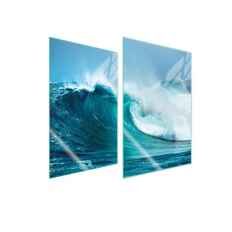 Plaque de protection en verre pour la cuisine 2x35x52 ondulée (1/5)
