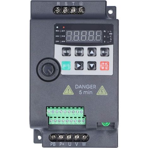 Jeffergarden Variable Frequency Drive, 380V 0.75KW 1.5KVA Durable ABS SVC Three-Phase Frequency Converter for Equipment (1/5)
