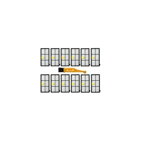 Lote de 12 filtros HEPA para robot aspirador iRobot Roomba 800 900 Series 860 870 880 960 980