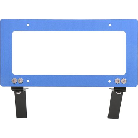 Plaque d'immatriculation avant support aluminium pour Tesla Model Y 2017-2022, cadre bleu, fixation robuste, accessoire auto, compatible remplacement, étrier de montage (1/5)