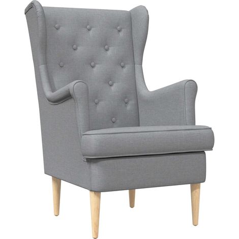 Sillón Gris Claro Tela vidaXL