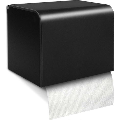 Porte-papier toilette mural 2024, distributeur de mouchoirs et porte-rouleau en noir mat (1/5)