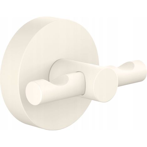 Percha para bata de baño Tesa Moon, color blanco