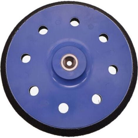 Almohadilla de lijado de 180 mm, 8 agujeros, grano medio, para disco abrasivo, accesorio para lijadora orbital aleatoria. (1/4)