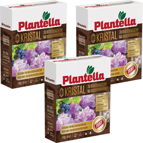 PLANTELLA Fertilizante mineral para rododendros, hortensias, brezos y arándanos 1 kg x 3 (1/5)
