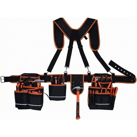 Suspenders Belt Durable Oxford Fabric, Belt with Pockets, Waterproof, Utility Work Harness, for Construction Sites (1/5)