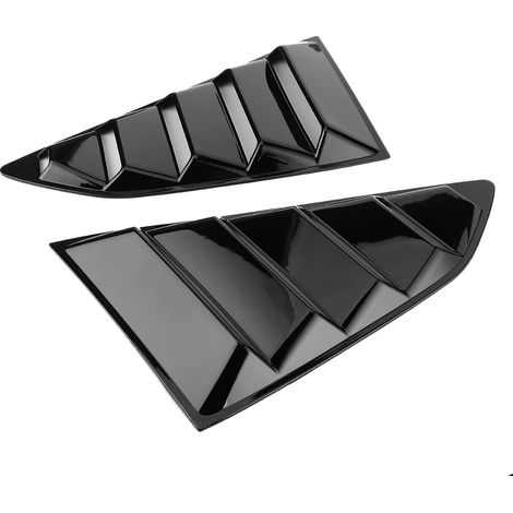 Grilles d'aération latérales de vitre de voiture noires brillantes compatibles avec Chevy Camaro 2016-2020 (1/5)
